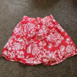 Red & white floral skirt. Old Navy XS.